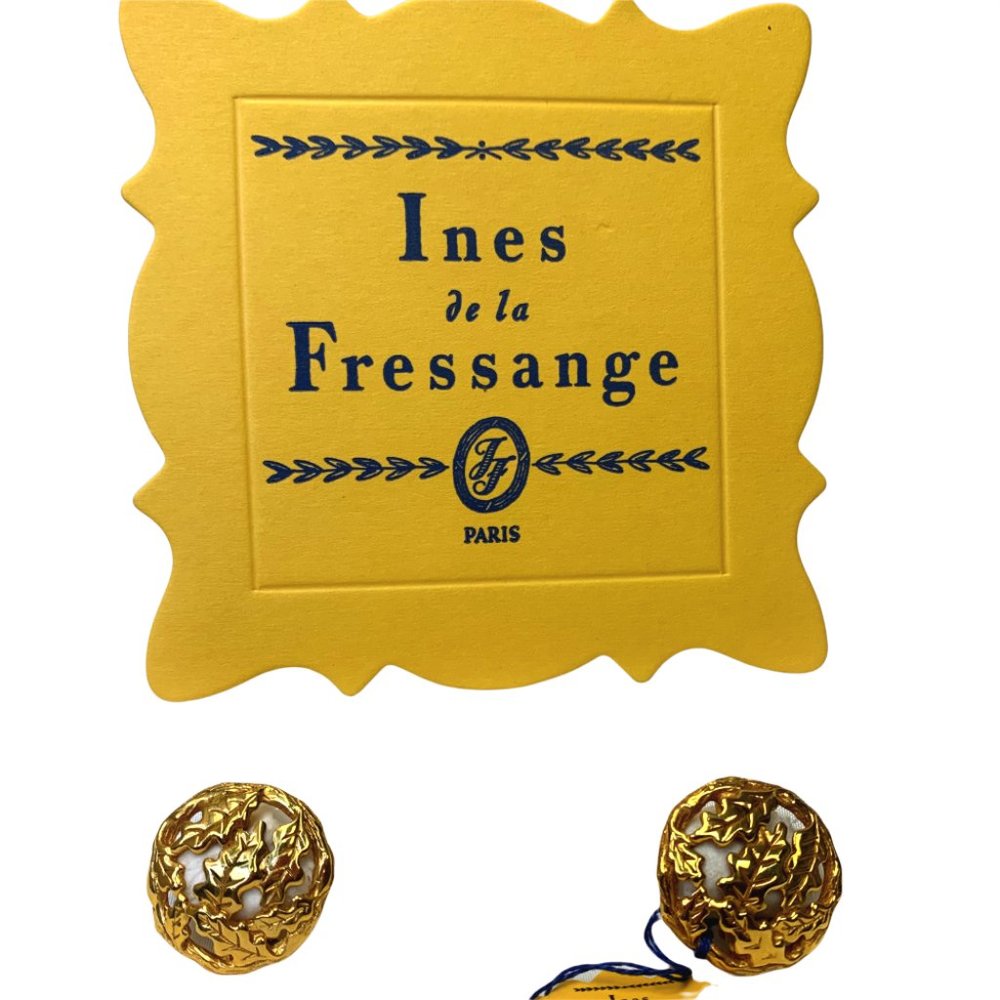 Ines de la Fressange Gold Leaves Round Earrings